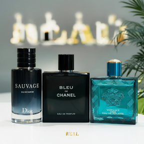 Combo de 3 perfumes -  Bleu de Chanel, Eros, Sauvage